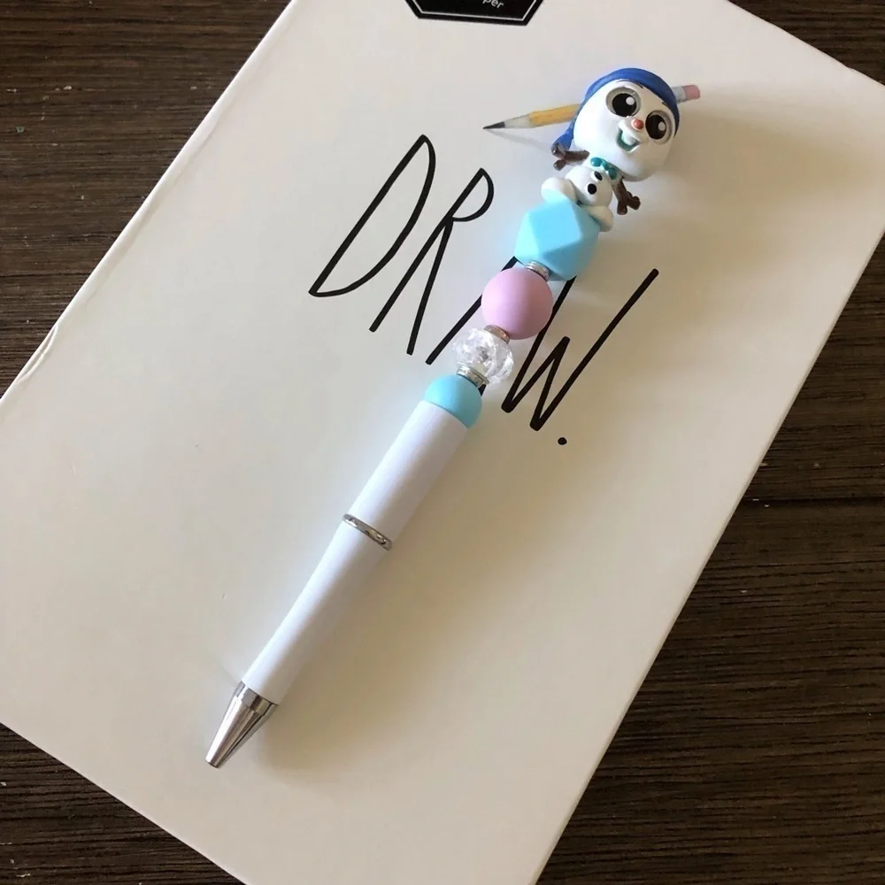 Disney Doorables: Frozen: Olaf handmade beaded pen